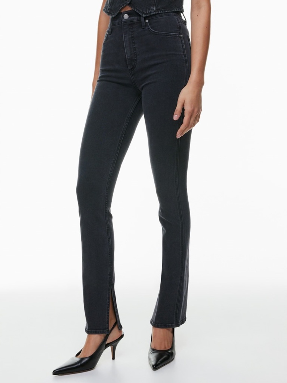 Aritzia Denim Forum The Lola Split Hem Hi-Rise Skinny Jean
